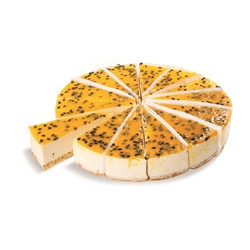 10" CHEESECAKE PASSIONFRUIT 1.65kg Precut 14pcs PURE BLISS