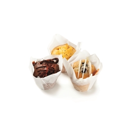 *MUFFIN MINI MIXED 60x25g choc orange blue/b PURE BLISS