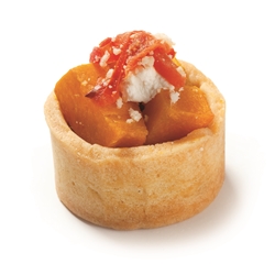 TARTLET PUMPKIN GOAT  50x30g Caramelised Onion Goat Cheese